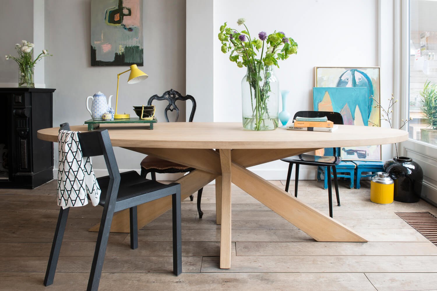 ovale eettafel 6 personen sfeerbeeld