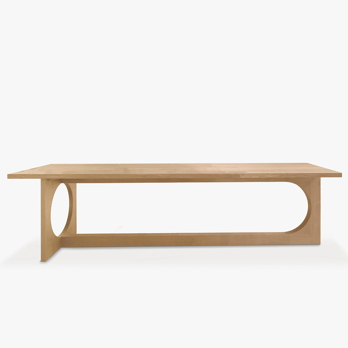 rechthoekige design tafel eiken loupe