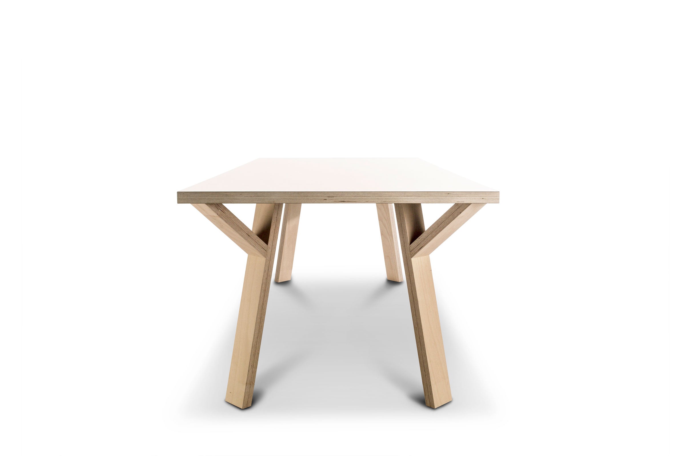 rechthoekige design eettafel wit