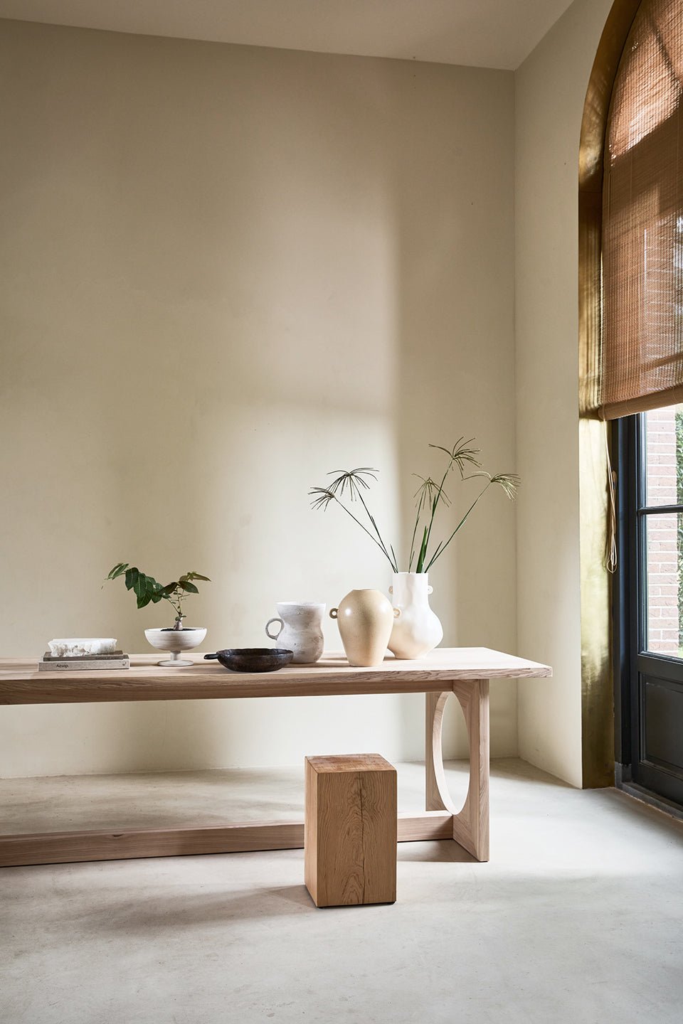 rechthoekige eettafel ronde poot