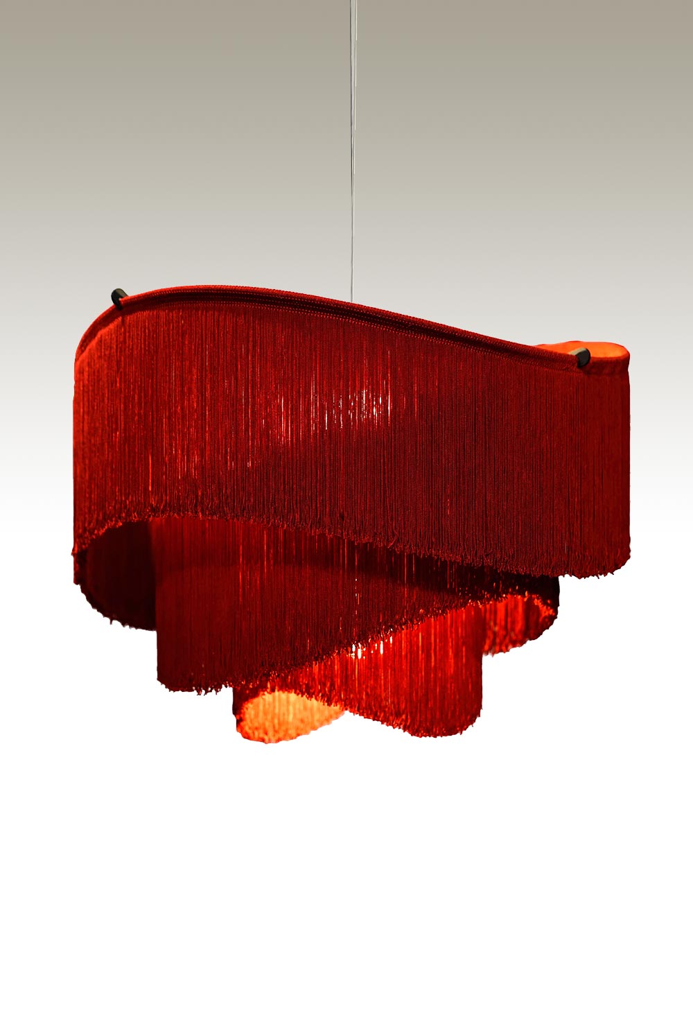 Design hanglamp textiel rood - frauMaier Maya