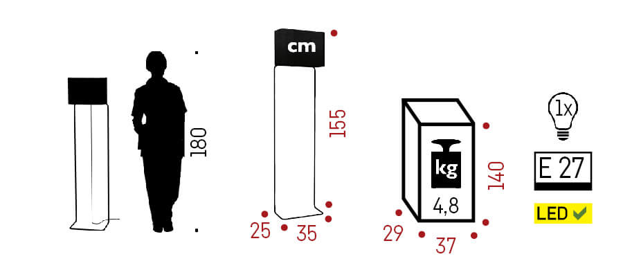 specificaties vloerlamp