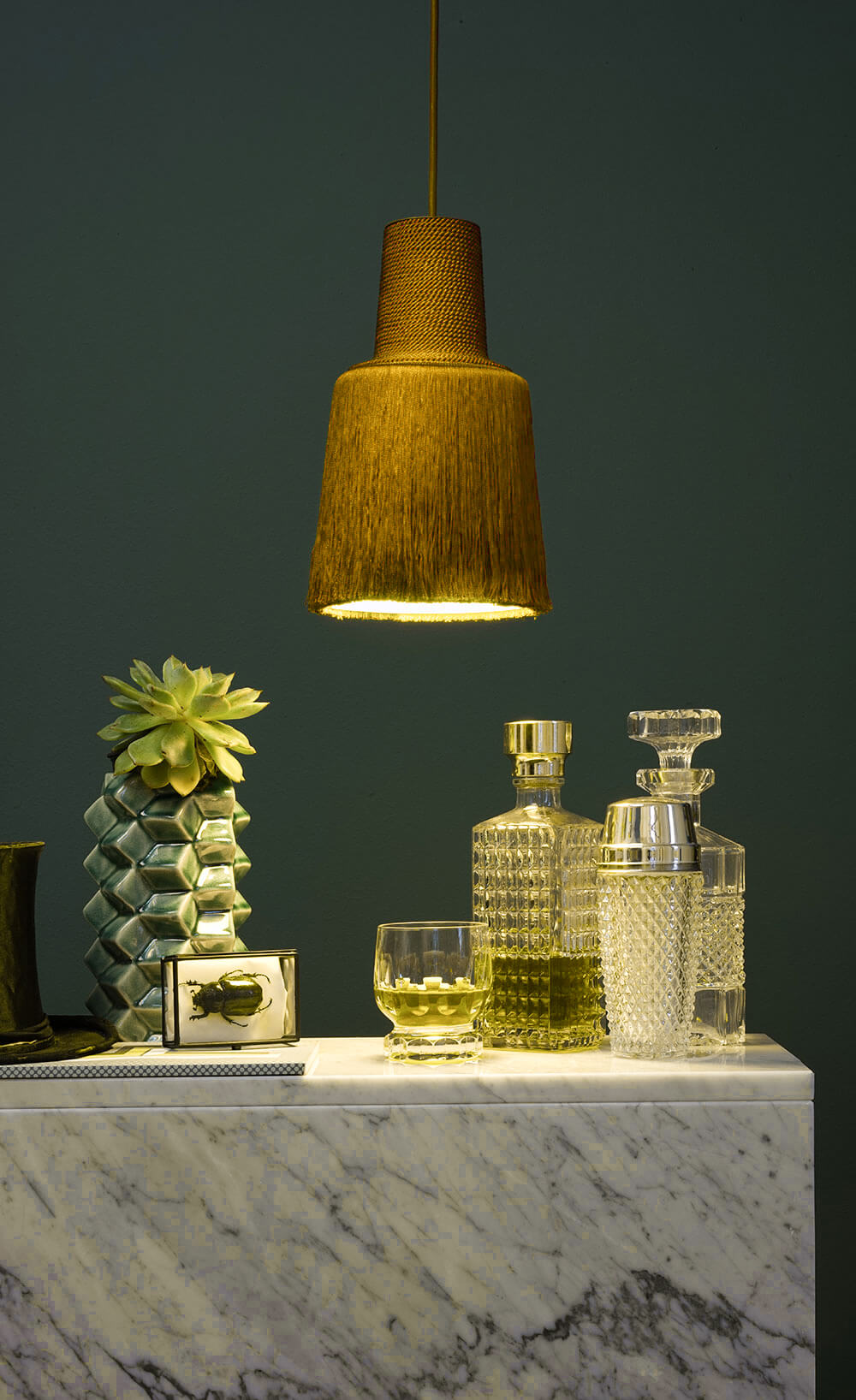 hanglamp aluminium textiel