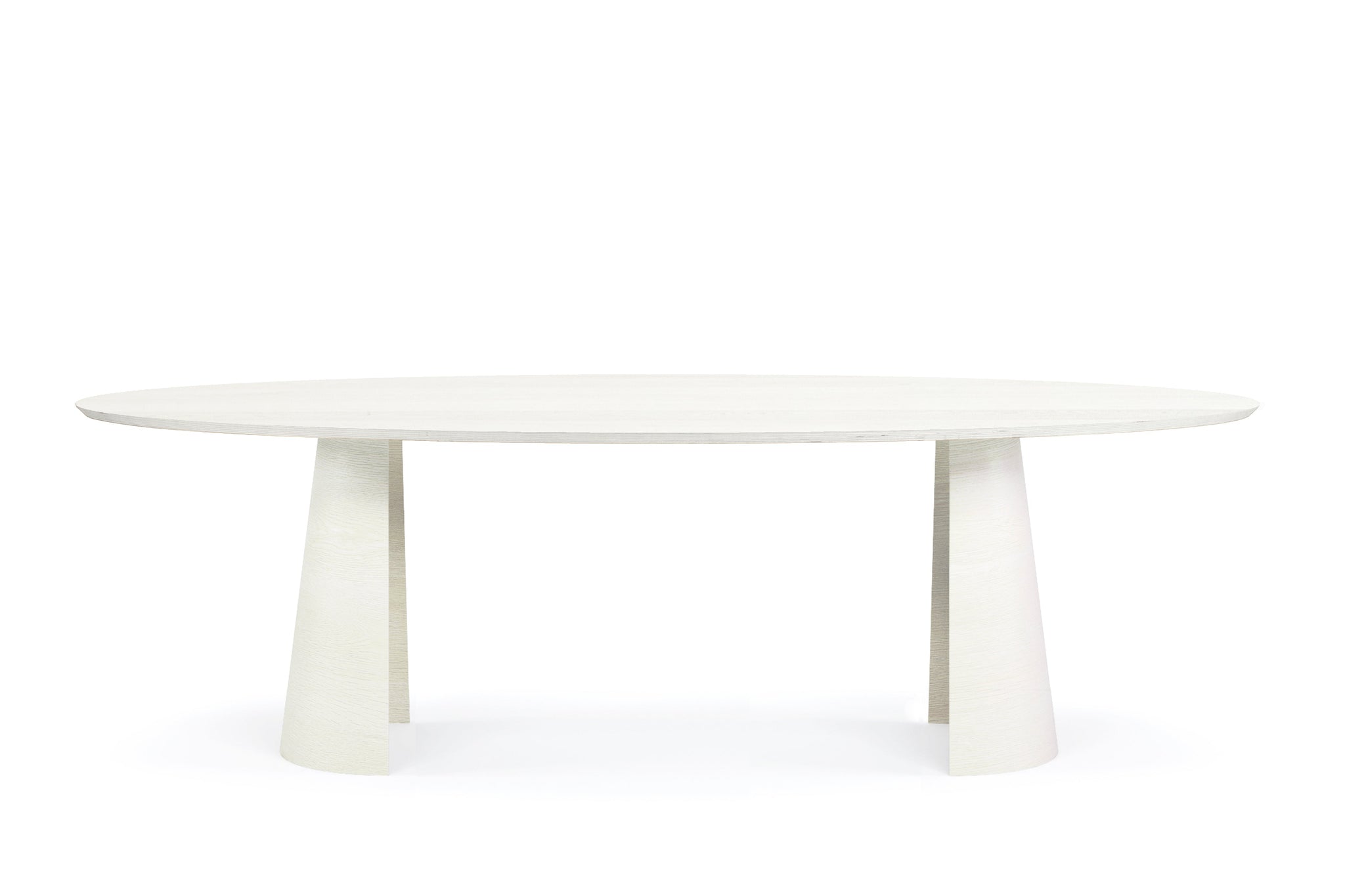 Ovale design tafel eikenfineer zwart - Scalup
