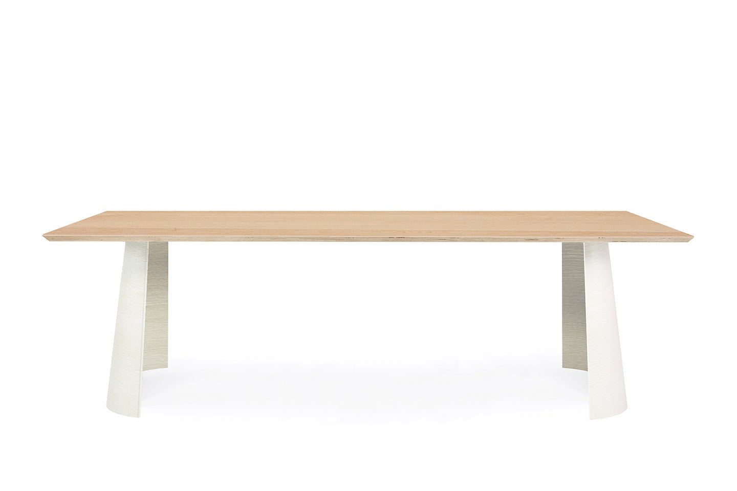 rechthoekige design tafel eikenfineer wit beits gespoten tafelpoten olie tafelblad