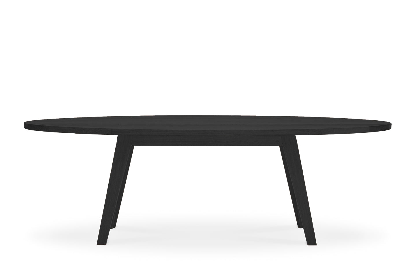ovale design tafel eiken zwarte beitsolie