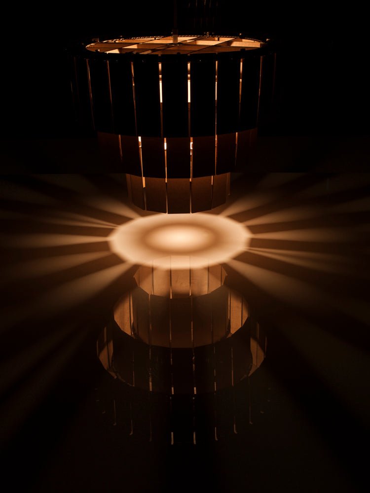 houten kroonluchter design lamp