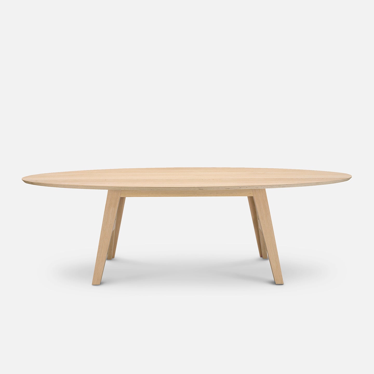 ovale design tafel eikenfineer