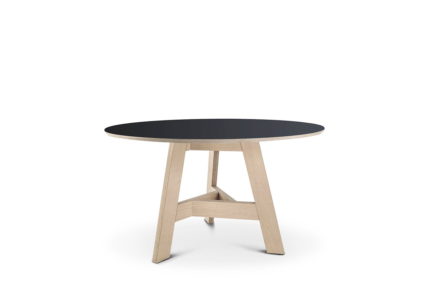 ronde design tafel beukenmultiplex fenix zwart